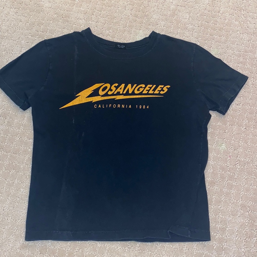 black los angels logo shirt